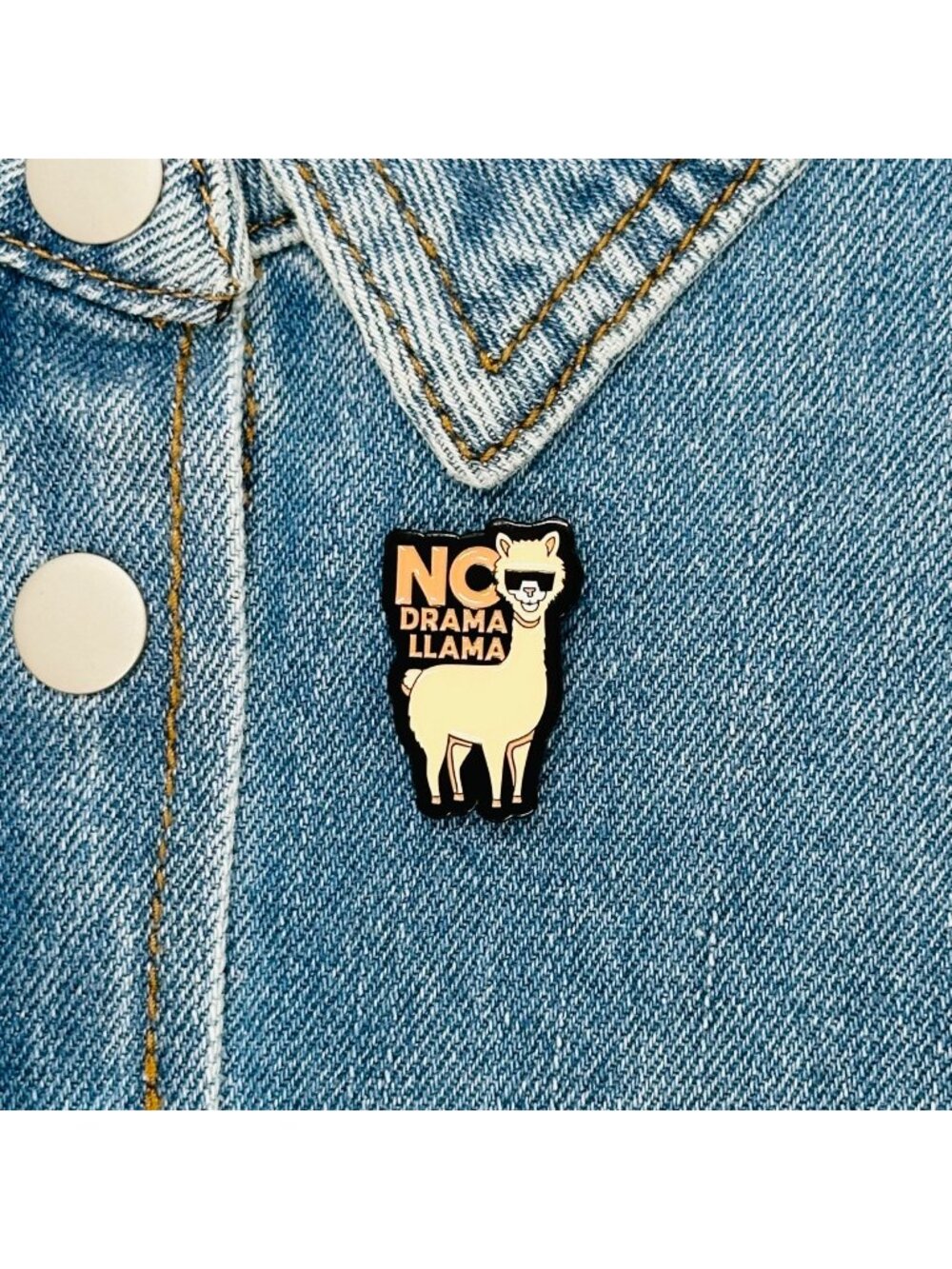 ⭐Funny Llama Enamel Pin Cartoon No Drama Animal Brooch Alpaca Badge Jewerly New